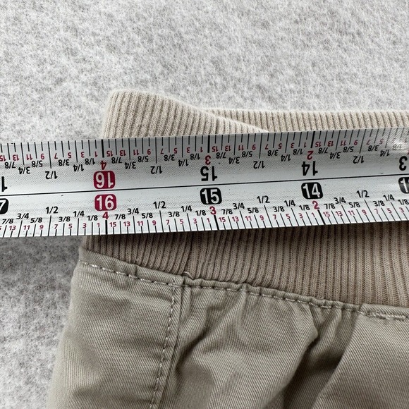 Talbots Pants Womens 8 Elastic Waist Pull Up Cotton Roll Cuff Tan Khaki Cargo - Picture 10 of 13
